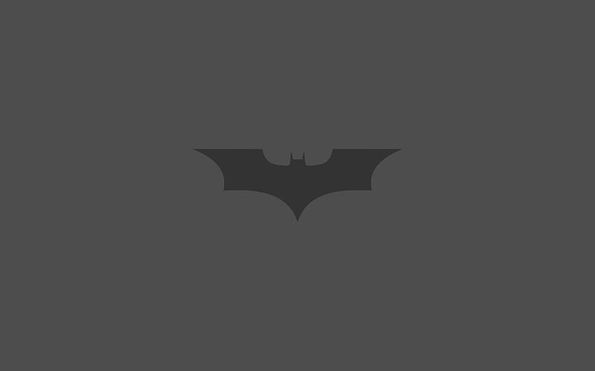 バットマン ブラック ミニマル ダーク DC コミック バット ロゴ シンプル バットマン ロゴ 高品質、高解像度 高画質の壁紙