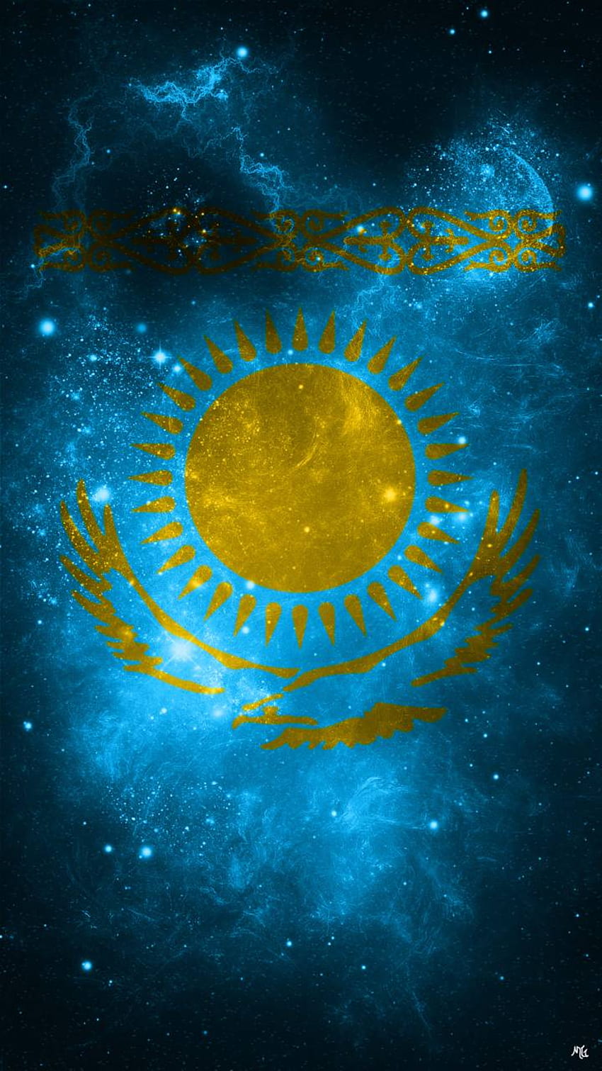 Kazakhstan Flag HD phone wallpaper