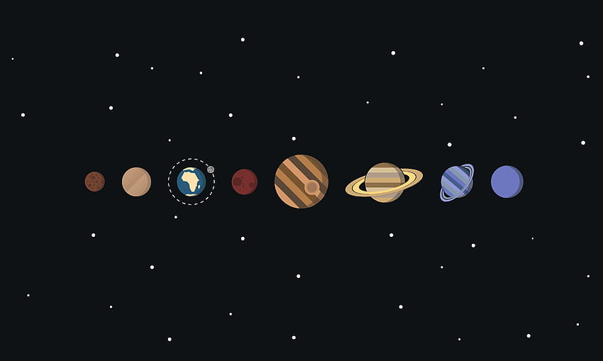 Solar System Minimalism, Artist, , , Background, and HD wallpaper