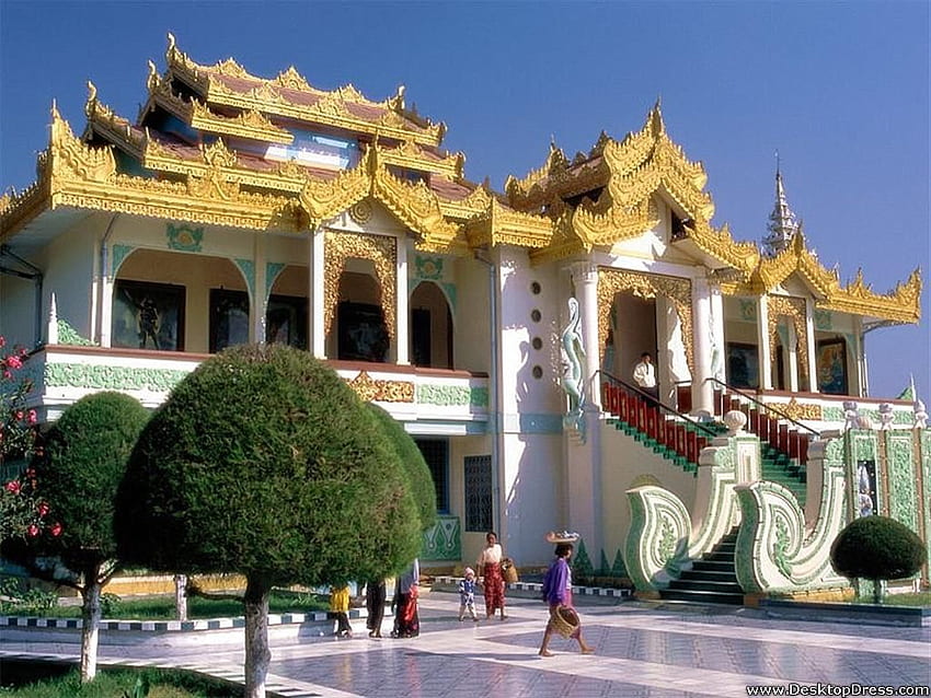 Maha Muni Pagoda, Mandalay, Myanmar - Beautiful Locations, Myanmar Temple HD wallpaper