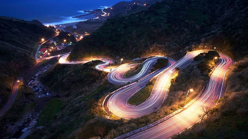 beautiful night winding road. Beautiful roads, Night roads, Beautiful roads HD wallpaper