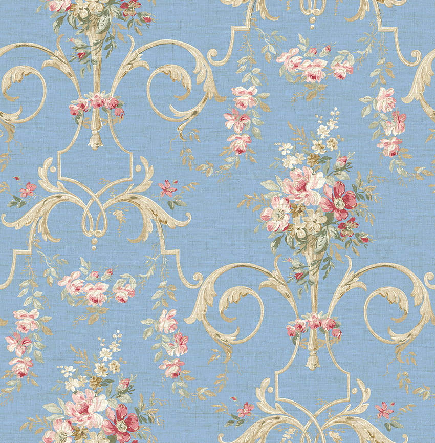 Vintage French Floral Shabby Floral Chic Wallaper Stock Image  Image of  repeated pinks 40988957