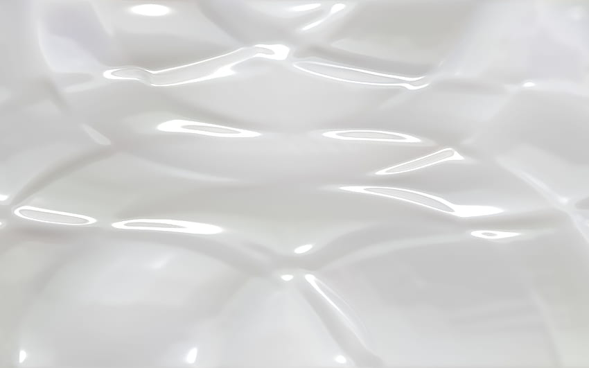 tekstura białego mleka, tekstura białej fali, biała tekstura z tworzywa sztucznego, tło fal, tekstura fal 3D, tekstura mleka z rozdzielczością. Wysoka jakość, czarny plastik Tapeta HD