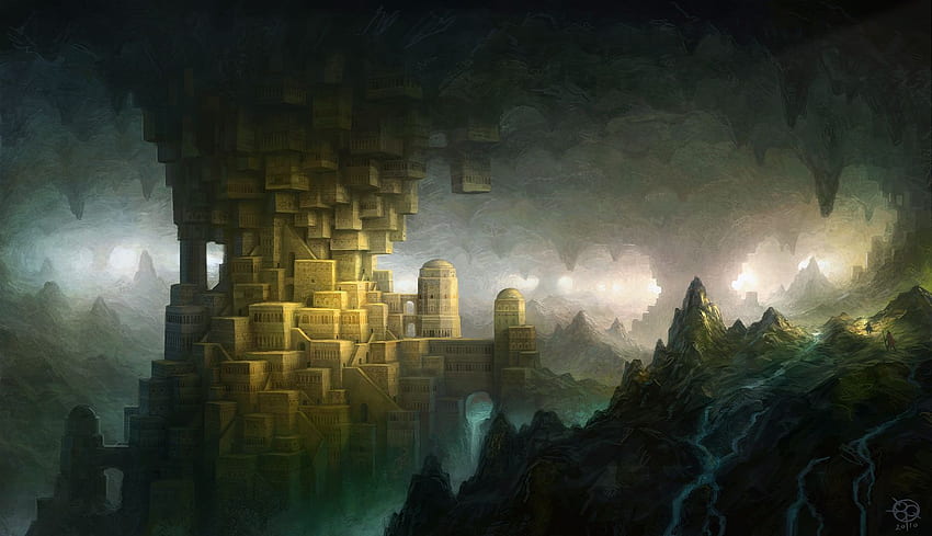 Ancient dwarf, Underground City HD wallpaper