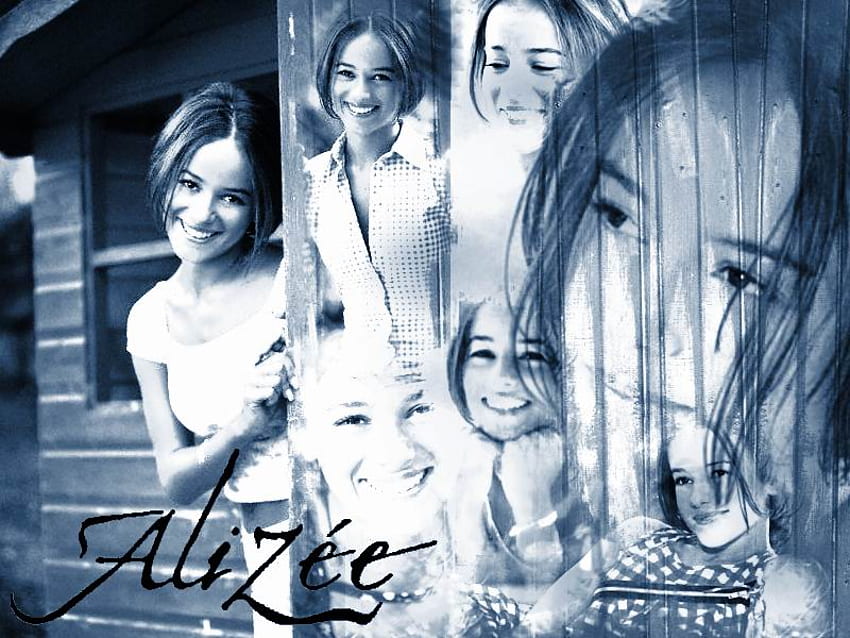Alizee, girl, blend, collage HD wallpaper