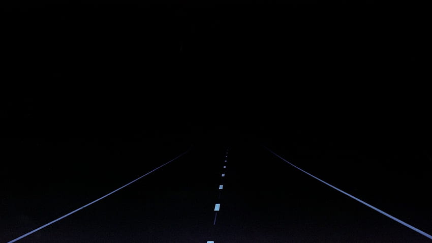 highway, dark, minimal, , , background, 8195b5, Minimalist Road HD wallpaper