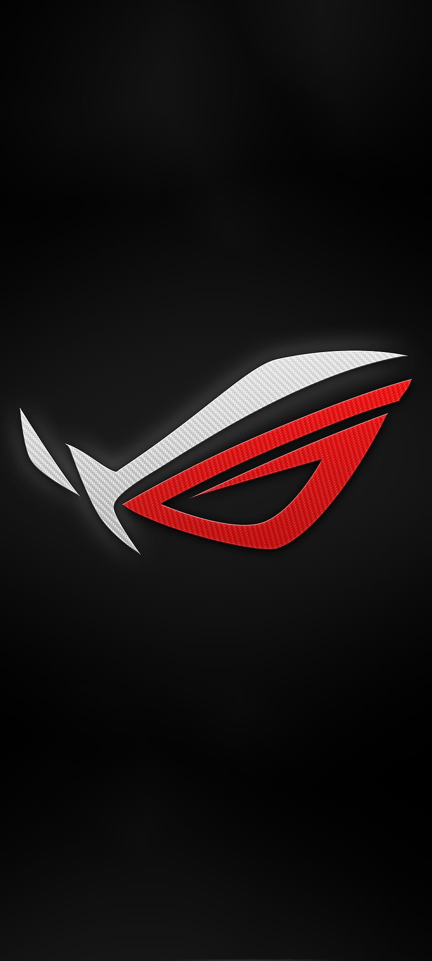 Logo Asus ROG w kolorze czarnym, czerwonym, gra, technologia Tapeta na telefon HD