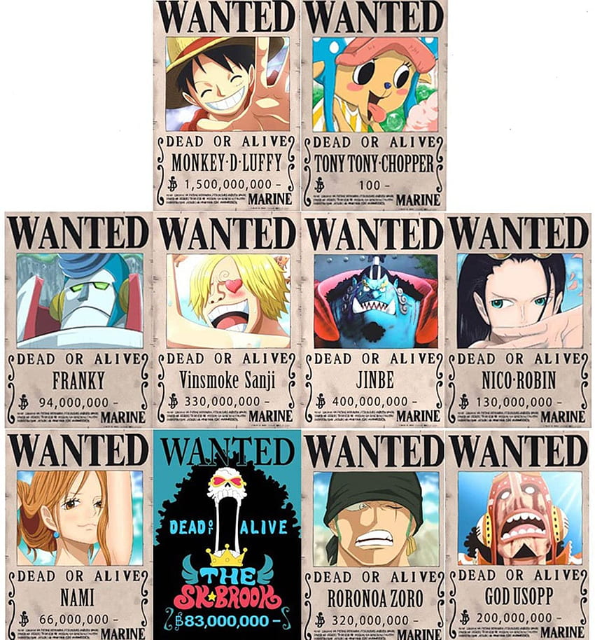 The latest version of Anime One Piece Straw Hat Pirates Wanted