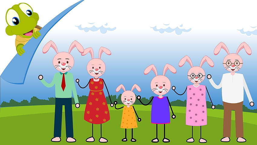 I Love my family Nursery Rhyme for Kids | Family song | Daddy Mommy Grandpa Grandma family HD wallpaper