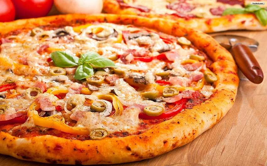 Pizza , 41 Pizza . Tło na T4, fajna pizza Tapeta HD