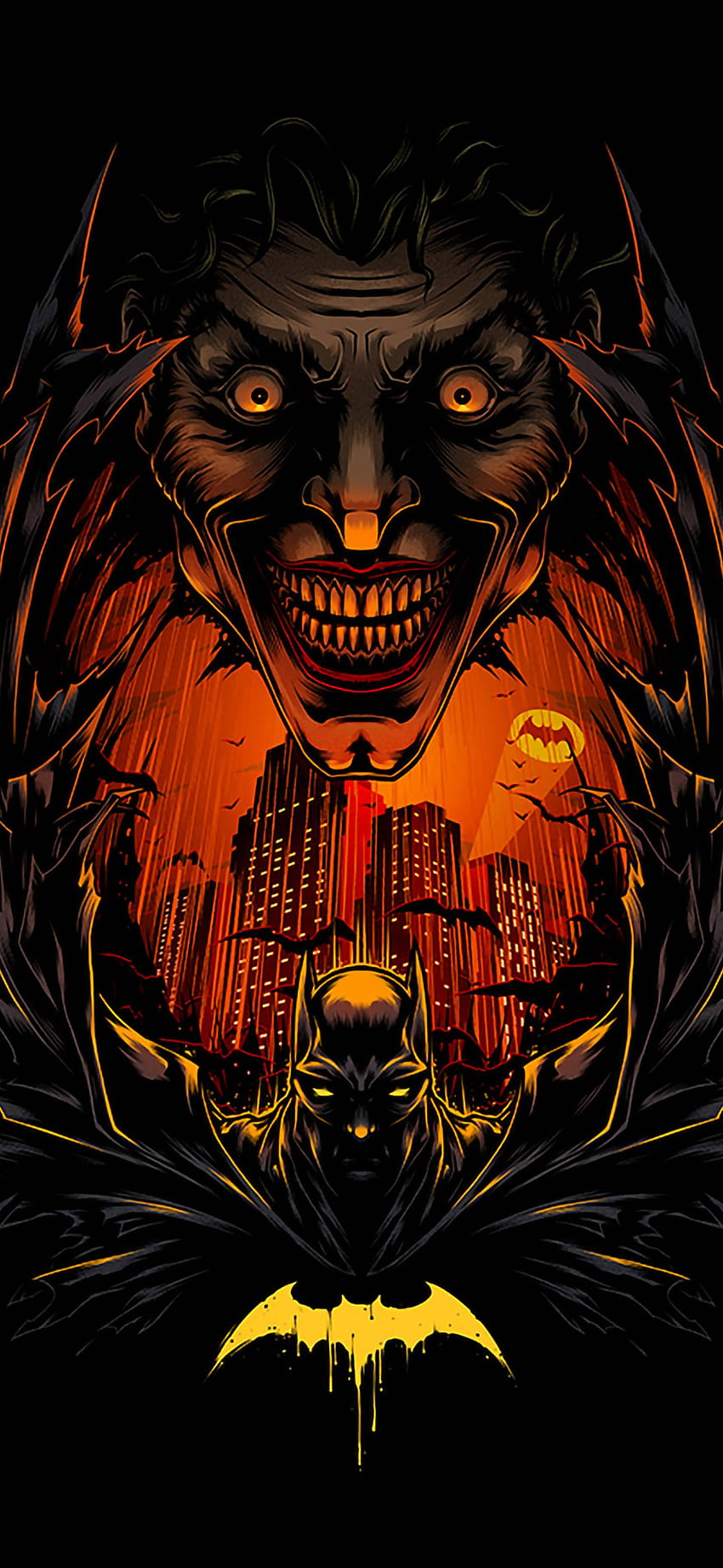 Batman Joker Resolusi Minimal , Pahlawan Super , , dan Latar Belakang, Joker Amoled wallpaper ponsel HD