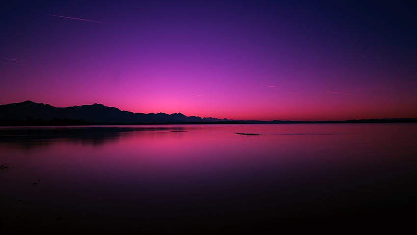 Pink Purple Sunset Near Lake Laptop , Nature , , and Background, Purple Nature HD wallpaper