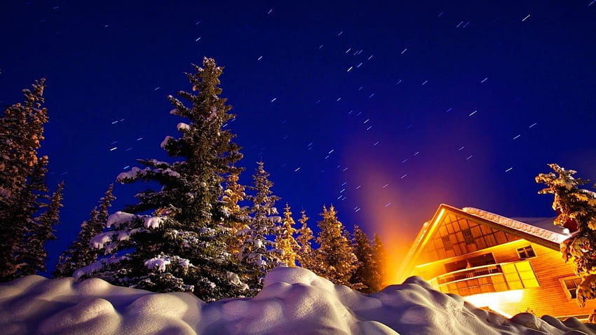 Warm House Under Night Winter Sky List [] for your , Mobile & Tablet. Explore Cozy Winter . Country Cottages , Computer English Country, Cozy Night HD wallpaper