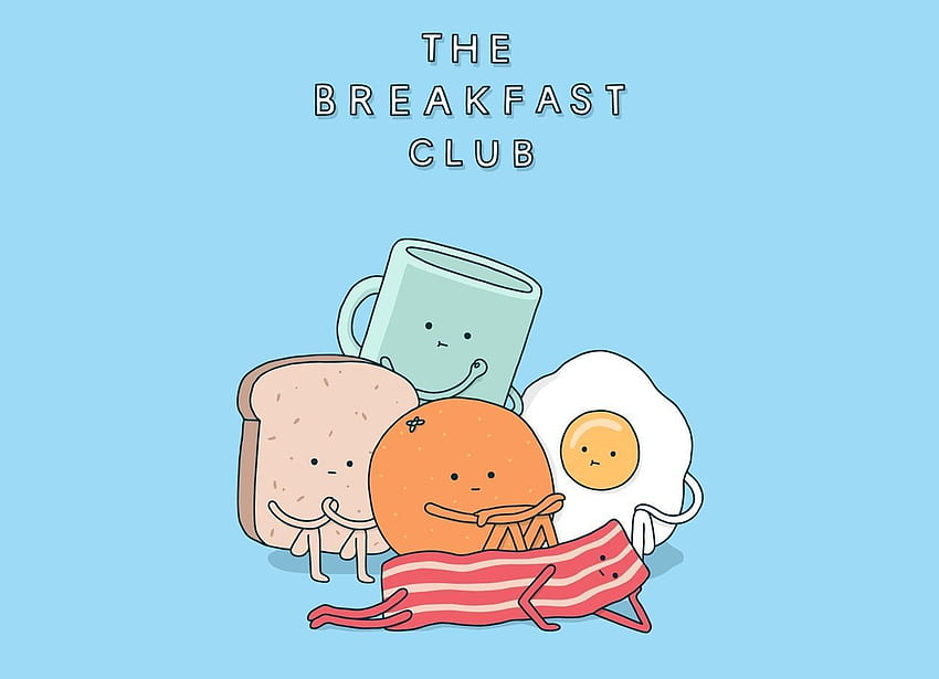 The Breakfast Club. Threadless Artist Shop in 2021. Cute puns, Funny illustration, The breakfast club, Cartoon Breakfast HD wallpaper
