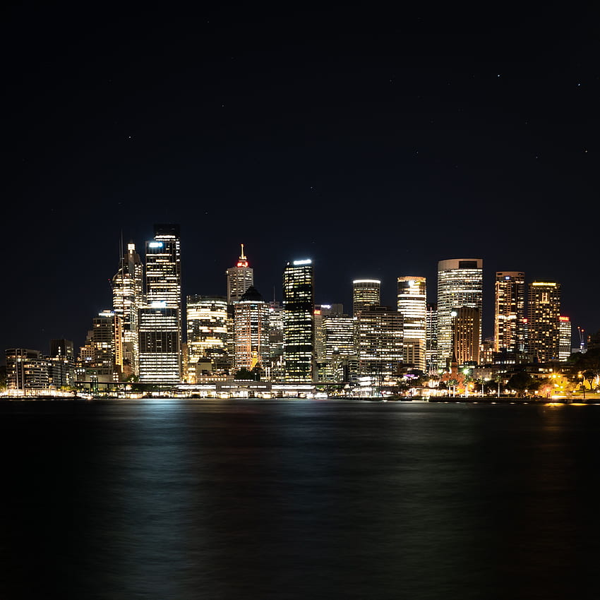 Cities, Sydney, Shore, Bank, Night City, City Lights, Panorama, Australia HD phone wallpaper