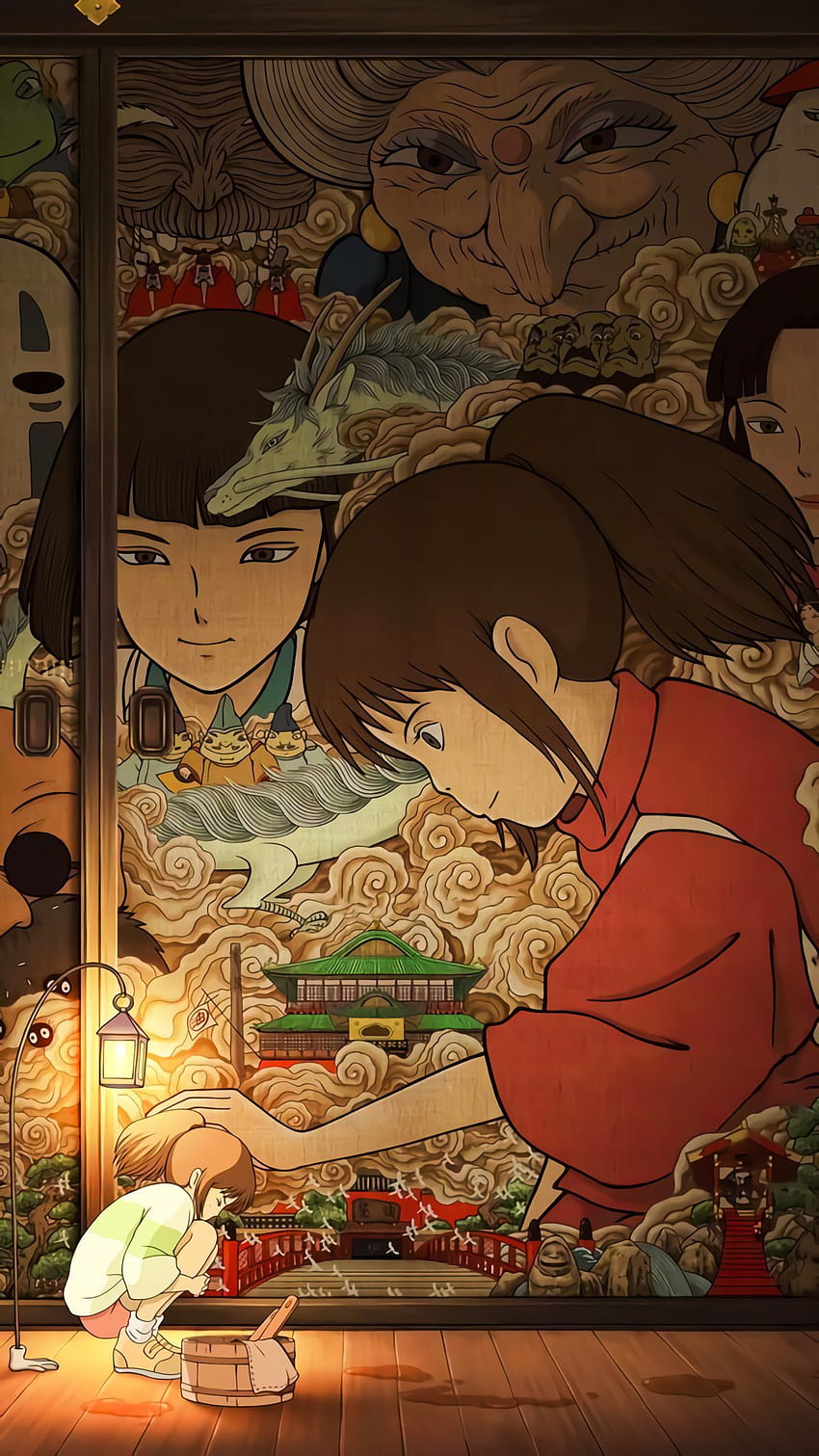 Le Voyage de Chihiro, art, Anime, Ghibli, Studio_Ghibli Fond d'écran de téléphone HD