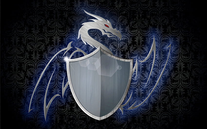 heraldry, shield, dragon, victorian background, grunge HD wallpaper