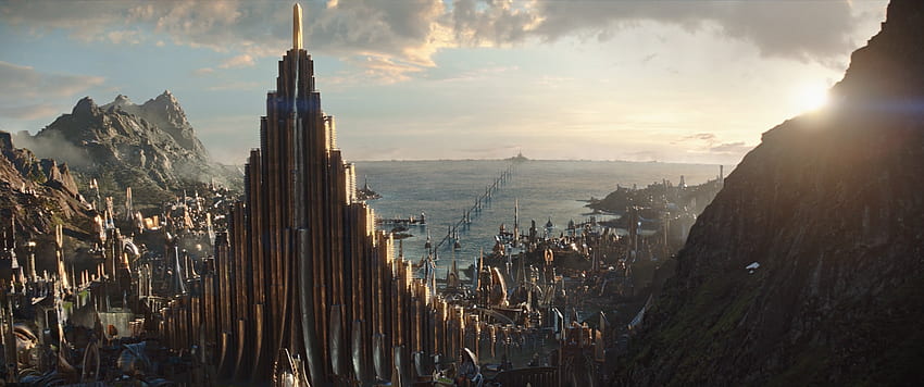 Кралският дворец Валаскялф. Кинематографична вселена на Marvel, Asgard Throne HD тапет