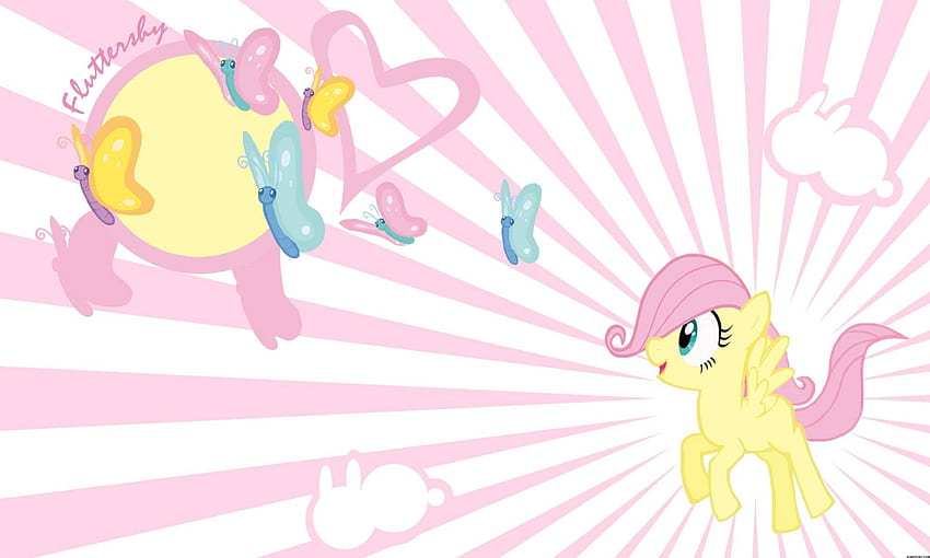 Bebek Fluttershy, Kelebekler, Fluttershy, Arkadaşlık Sihirlidir, My Little Pony HD duvar kağıdı