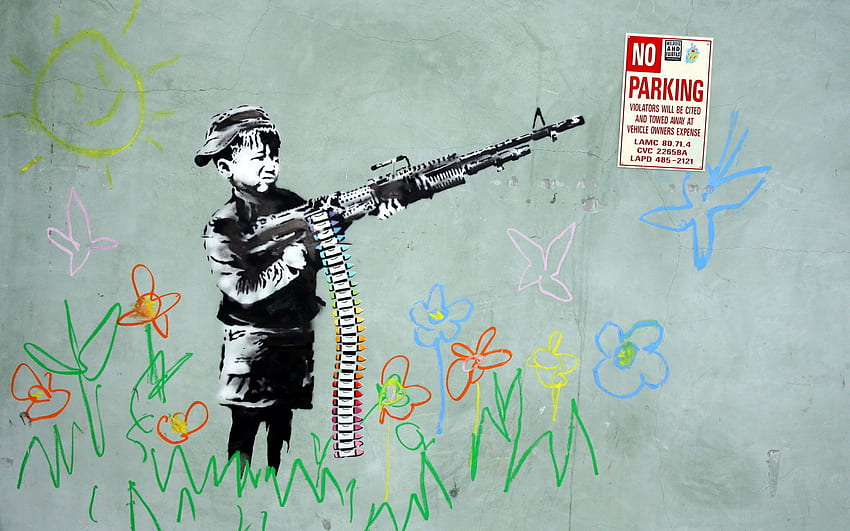 Banksy - Banksy Best Works - -, Banksy Art HD тапет