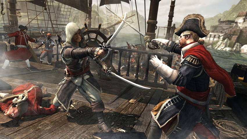 assassins creed iv black flag, battle, Assassin's Creed 4 Black Flag Ship Combat HD wallpaper