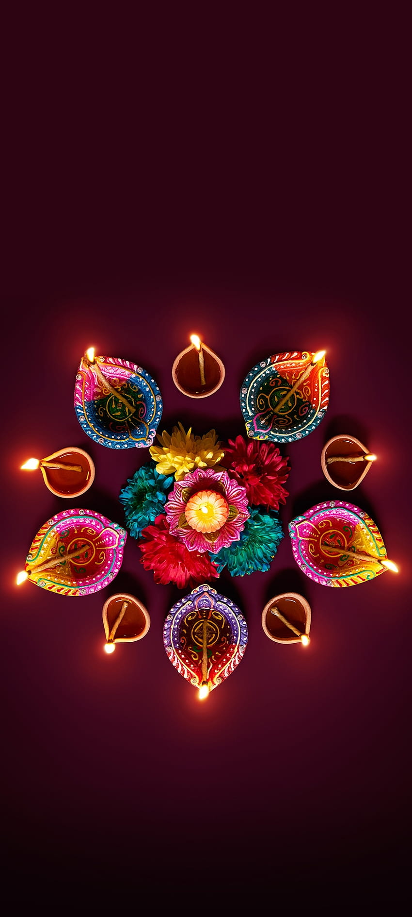 Diwali, schön, Ornament, Beleuchtung mit visuellen Effekten, Festival, Diya HD-Handy-Hintergrundbild