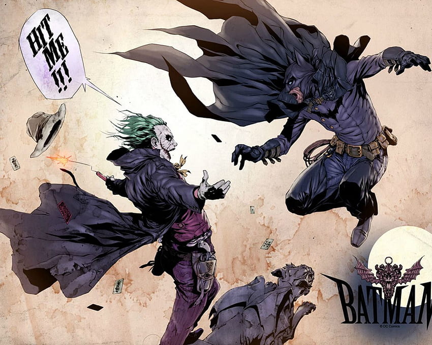 Batman Joker, burlone, uomo, cavaliere, pipistrello, oscuro Sfondo HD