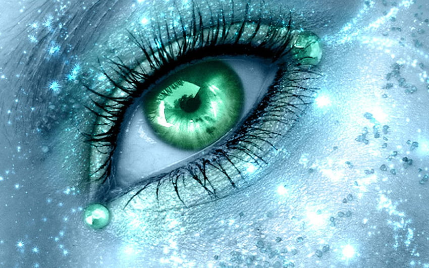 fondo de pantalla de hermosos ojos verdes