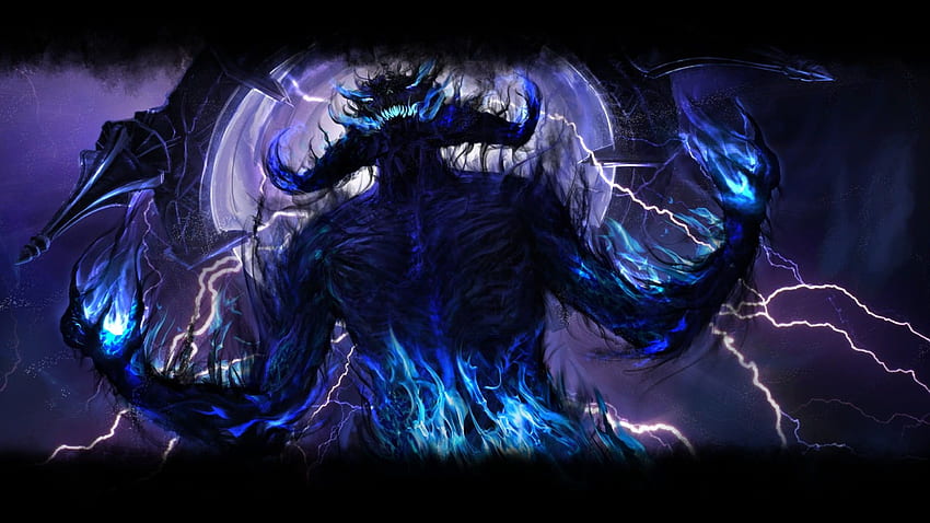 black and blue demon The Elder Scrolls Online video games HD wallpaper