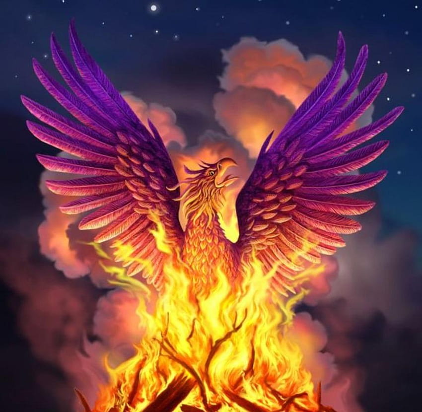 Purple Phoenix - - , Mythical Phoenix HD wallpaper | Pxfuel
