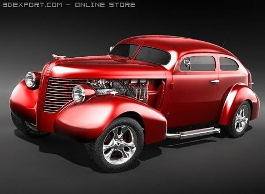 Pontiac 1938 , pontiac, hotrod, red HD wallpaper