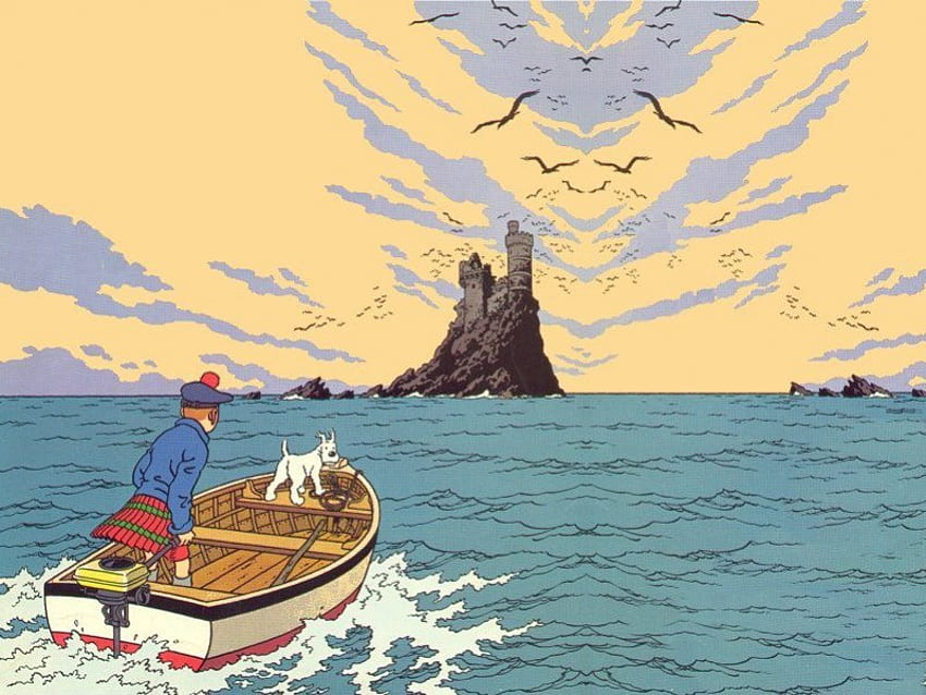1920x1080px, 1080P Free download | Tintin et le lac aux requins, blue