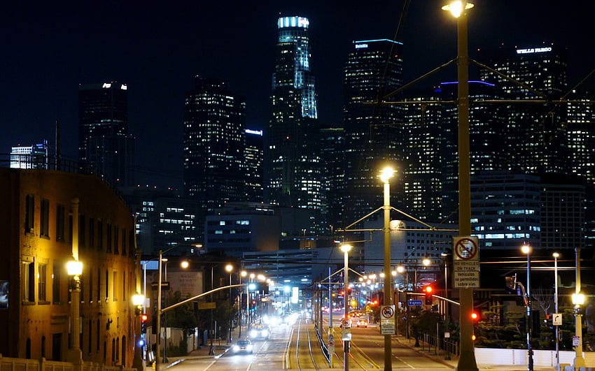 Los Angeles Skyline At Night [] for your , Mobile & Tablet. Explore Los Angeles Skyline . Los Angeles Angels , Downtown Los Angeles, LA Street HD wallpaper