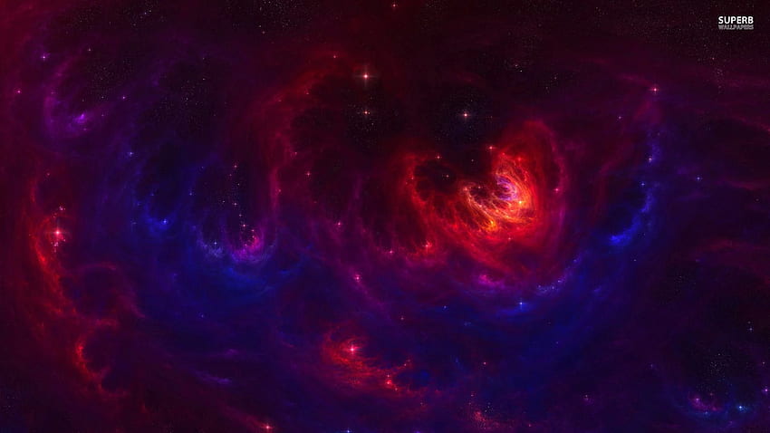 Latar Belakang Biru Merah Dan Hitam. Nebula Merah Dan Biru 17346, Galaksi Merah Wallpaper HD