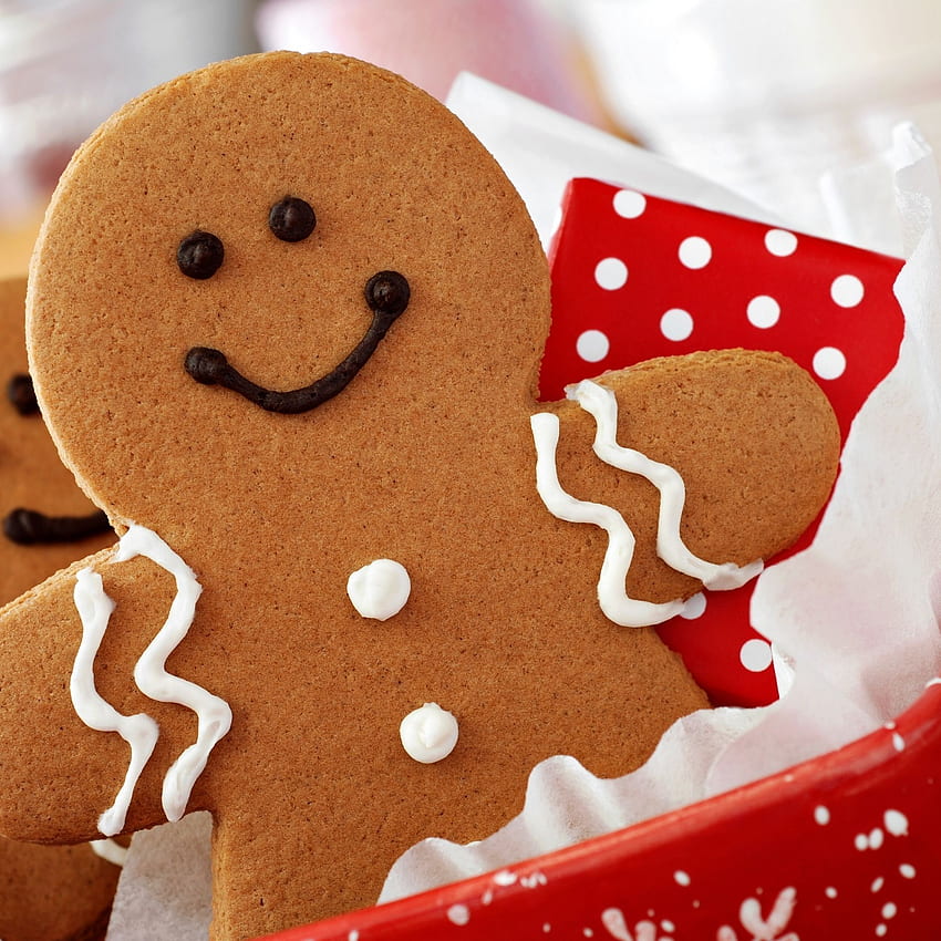 Gingerbread Man iPad . Gingerbread cookies, New years cookies, Holiday cookies HD phone wallpaper