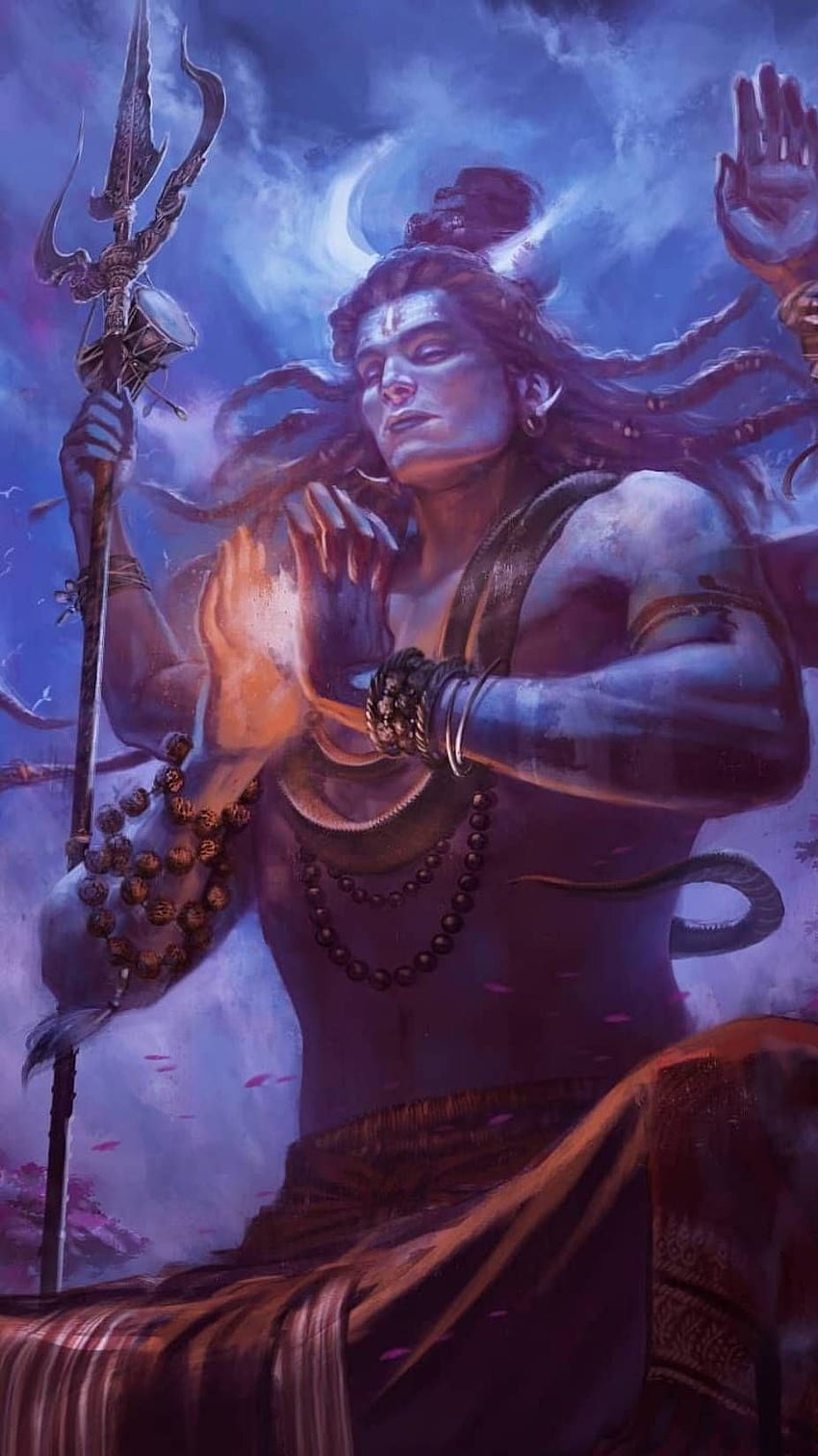 Lord_Shiva Méditation iPhone . Peinture du Seigneur Shiva, Seigneur Shiva, Méditation de Shiva Fond d'écran de téléphone HD