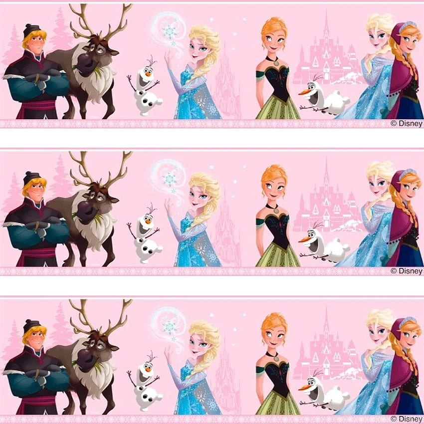 Disney Frozen Elsa Anna Olaf Childrens Movie Border FR3503 2 Background HD phone wallpaper