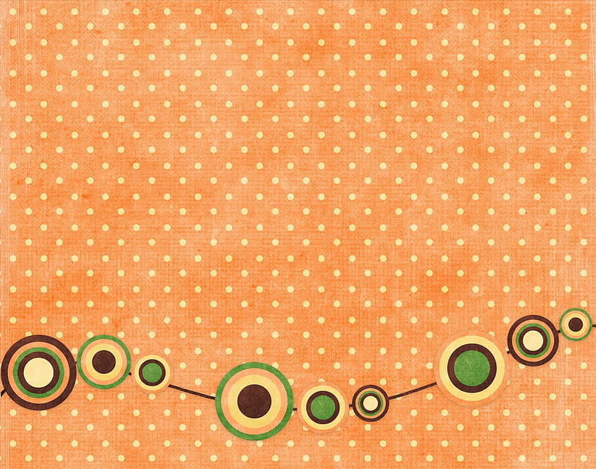 Orange Retro Polka Dots Background Untuk PowerPoint - Aneka Template PPT, Retro Orange Wallpaper HD