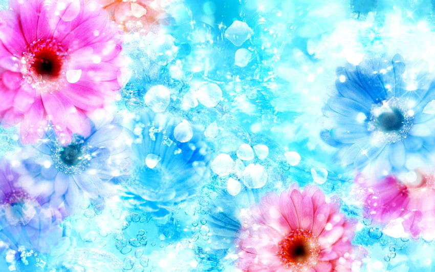 Blumenhintergrund, blumiger Hipster HD-Hintergrundbild