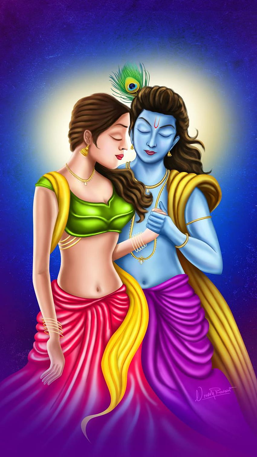 Background Lord Krishna para smartphones Android e iOS, Krishna Iphone Papel de parede de celular HD