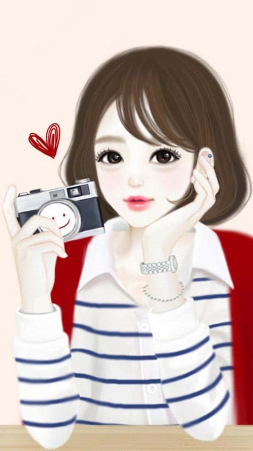 Desenhos bonitos para telefone - Melhor telefone. Menina de desenho animado, desenhos fofos, desenho de menina, telefone de anime coreano fofo Papel de parede de celular HD