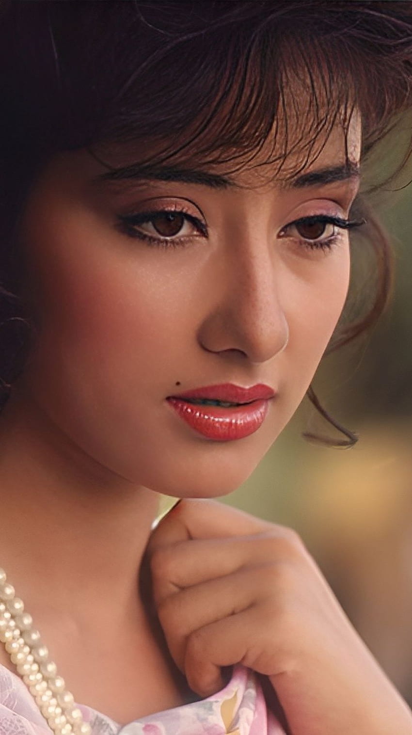 Manisha Koirala, bollywood actress, vintage HD phone wallpaper