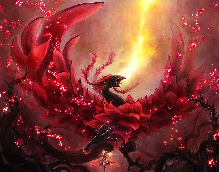 Dragons Van Ken003 Yu Gi Oh Black Rose Dragon Izayoi Aki HD wallpaper