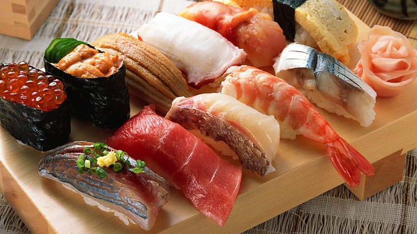 寿司魚、携帯電話、食品 高画質の壁紙