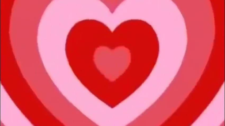 Die Powerpuff Girls (Classic) Ending Hearts Background HD-Hintergrundbild