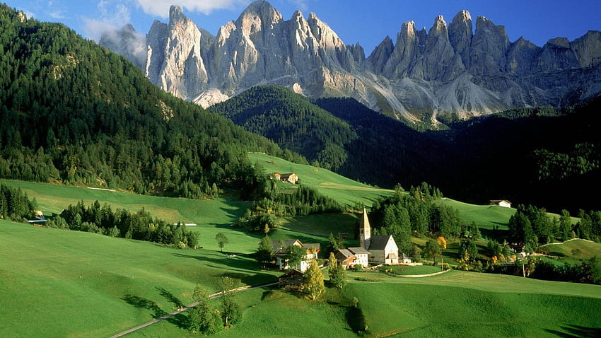 Lapangan: Lapangan Eropa Eropa Pegunungan Alam untuk Wallpaper HD