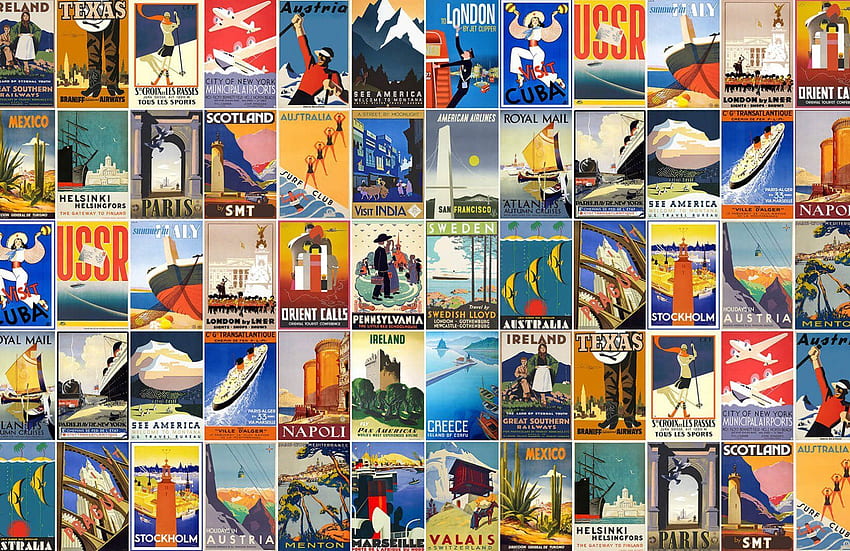 Weinlese-Reise-Plakat. Retro-Poster-Stil. Wander. Retro-Poster, Vintage-Reise, Wand, ästhetische Poster HD-Hintergrundbild