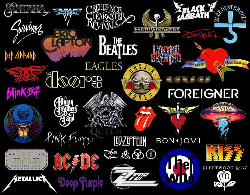 Klassischer Rock von Artpd - 70 Rock Bands Logo - , 70er Rock HD-Hintergrundbild