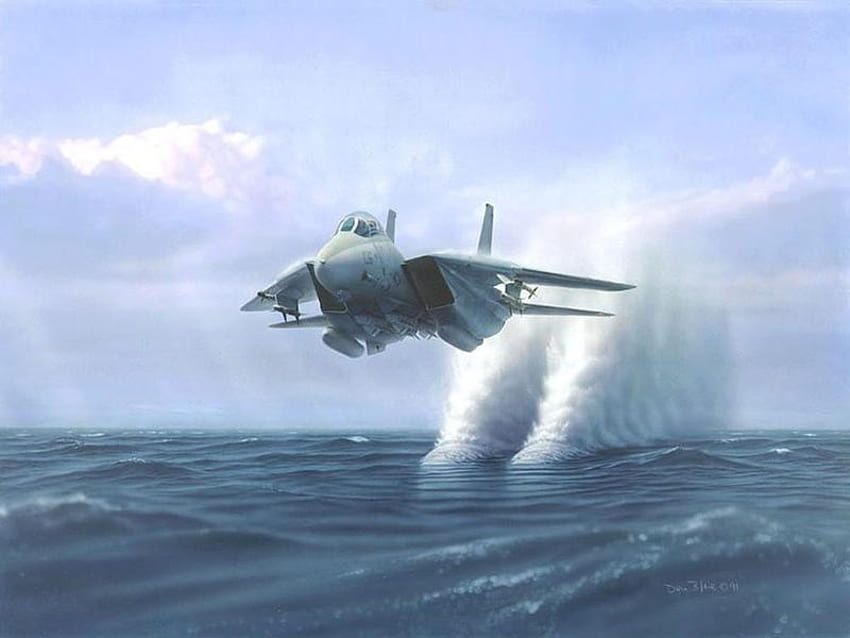 Air plane moving water, fighter, jet, plane, airplane HD wallpaper