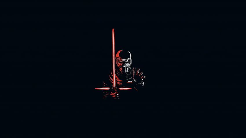 Kylo Ren, 최소, 삽화, 악당, 스타워즈, 2048X1152 Star Wars HD 월페이퍼